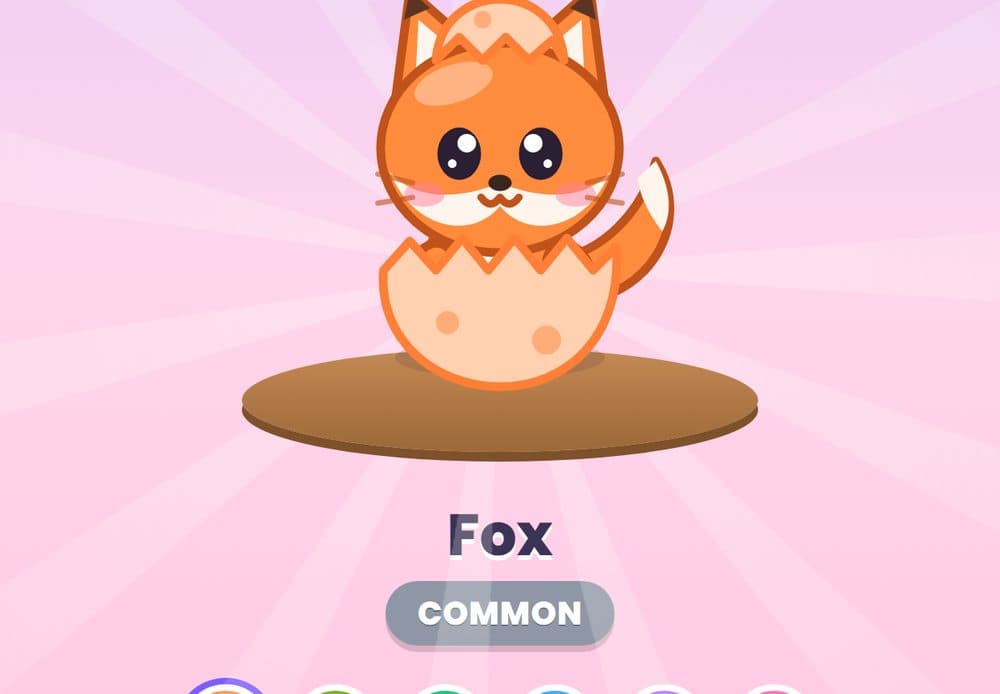 A baby fox just hatched from its egg