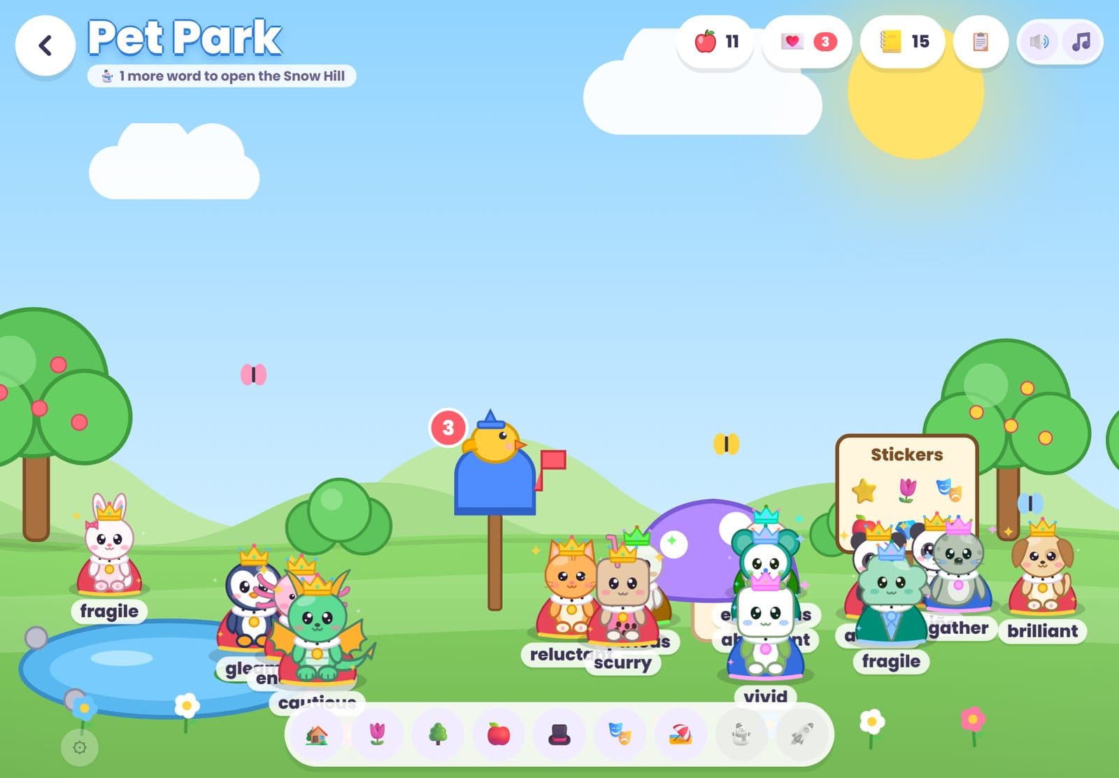 The Pet Park, where past weeks' pets live and ask for review
